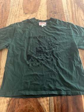 The Blank Lab Dark Green Murder of Crows Graphic T-Shirt